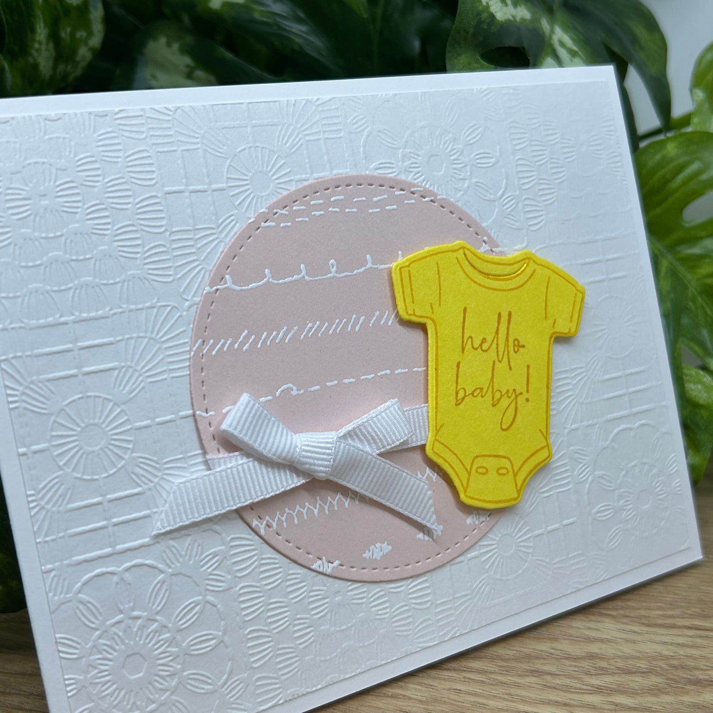 Hello Baby Onsie Handmade Card