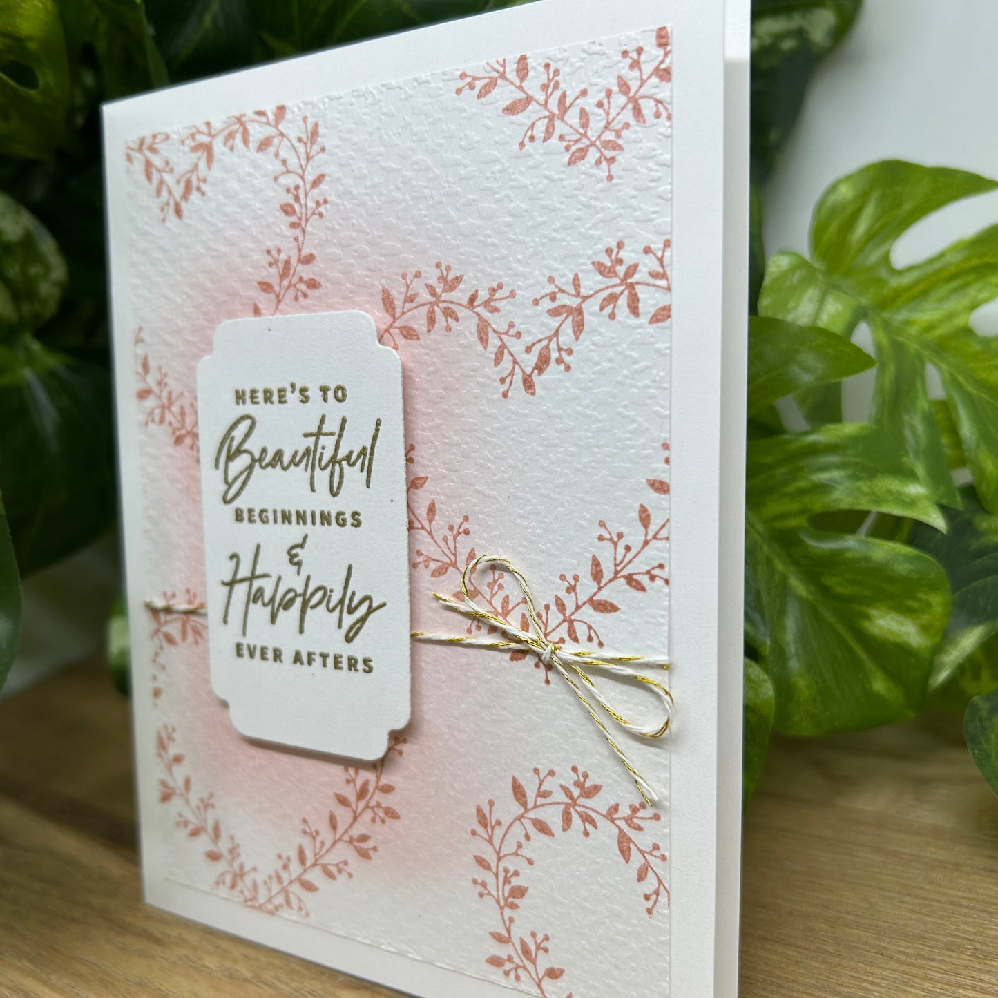 Floral Heart Wedding Card