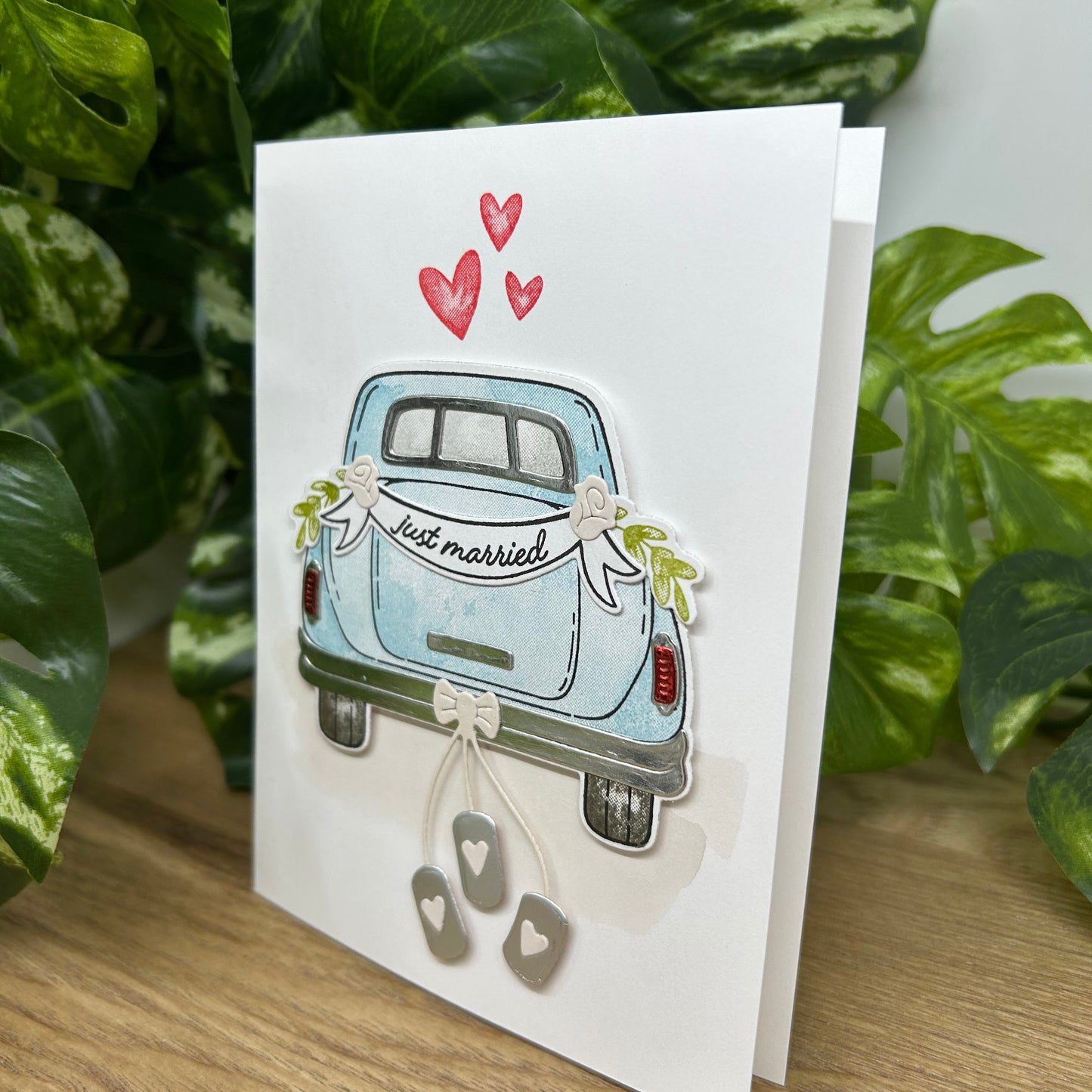Just Married Wedding Car Card