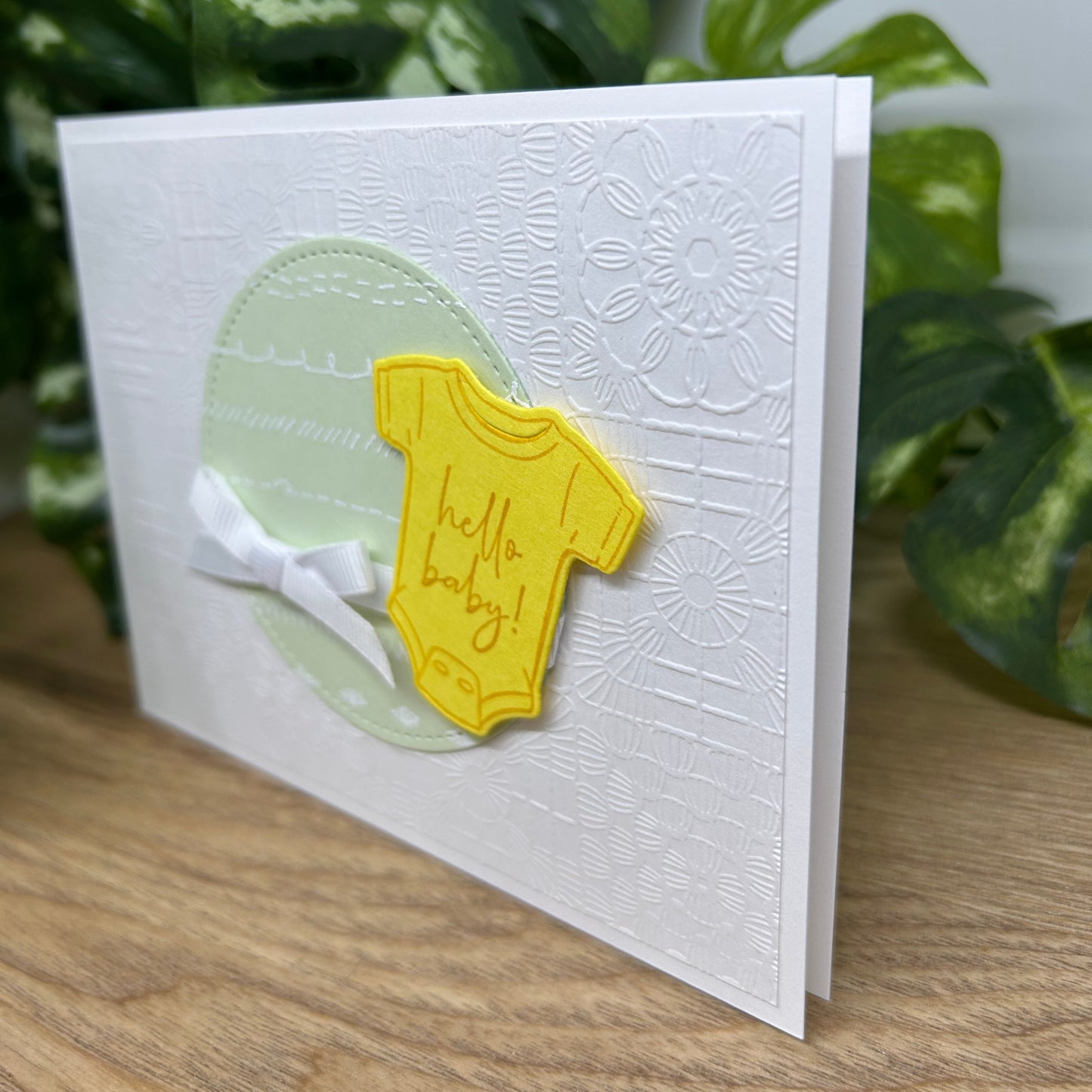 Hello Baby Onsie Handmade Card
