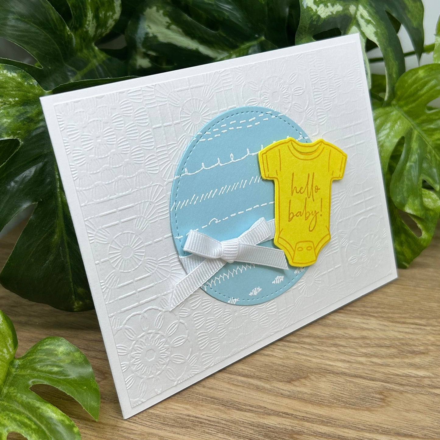 Hello Baby Onsie Handmade Card