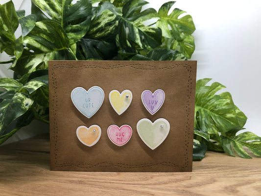 Candy Heart Handmade Card