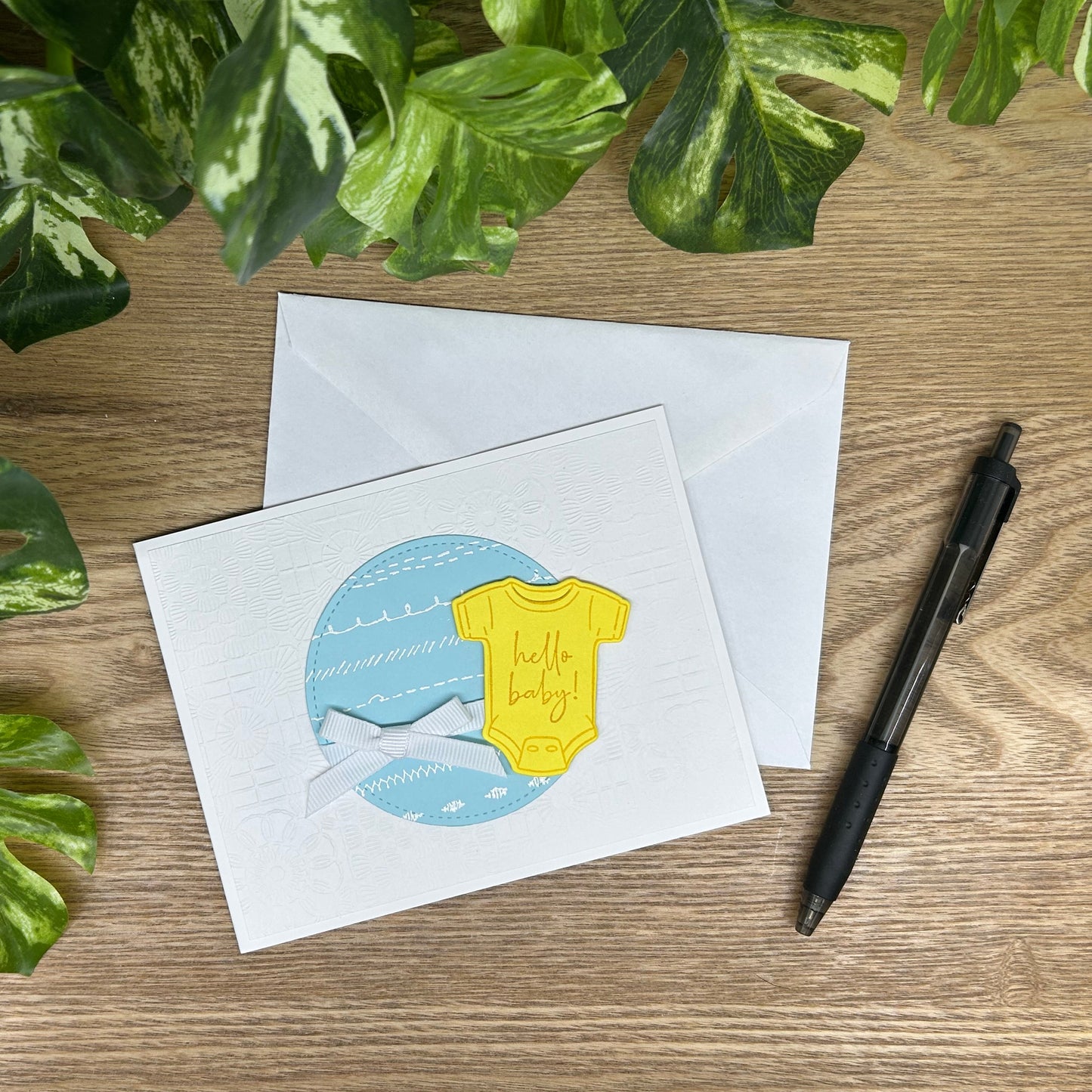 Hello Baby Onsie Handmade Card