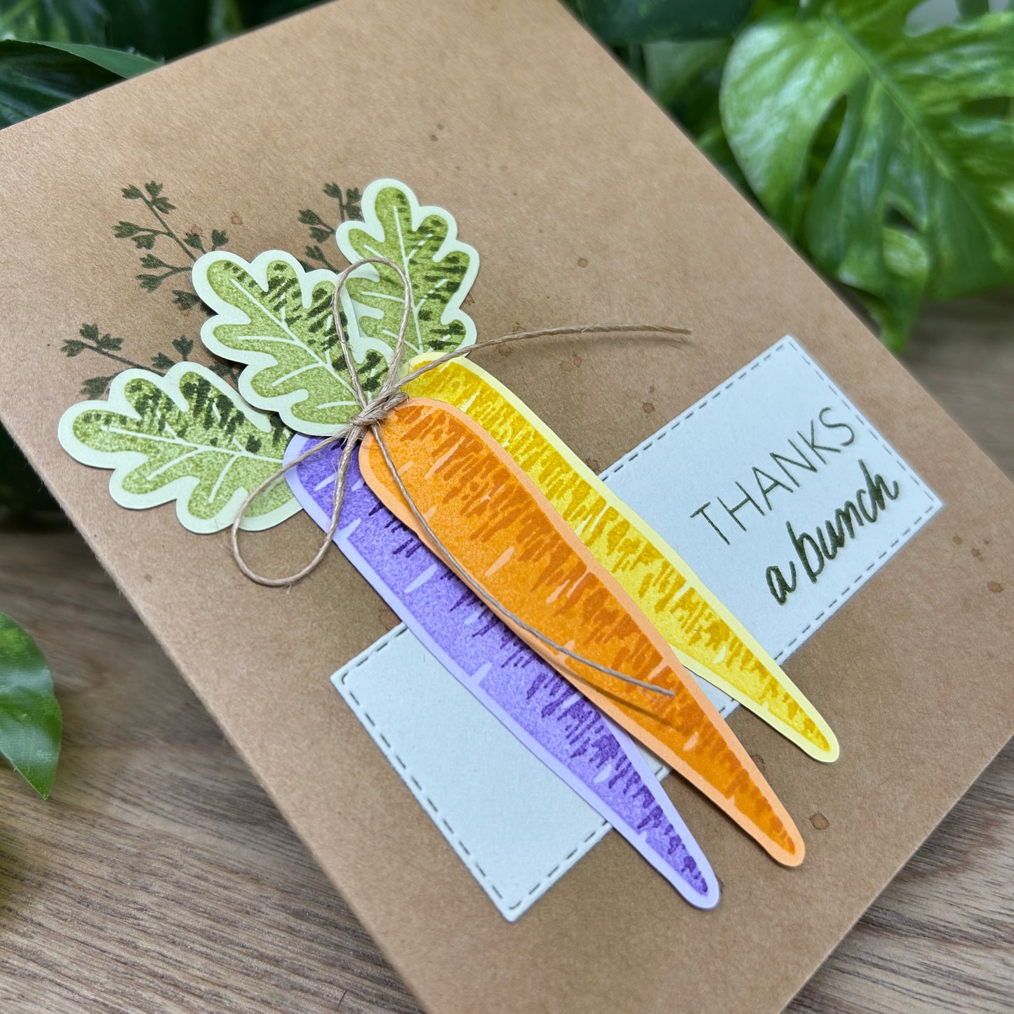Thanks A Bunch Carrots Handmade Card