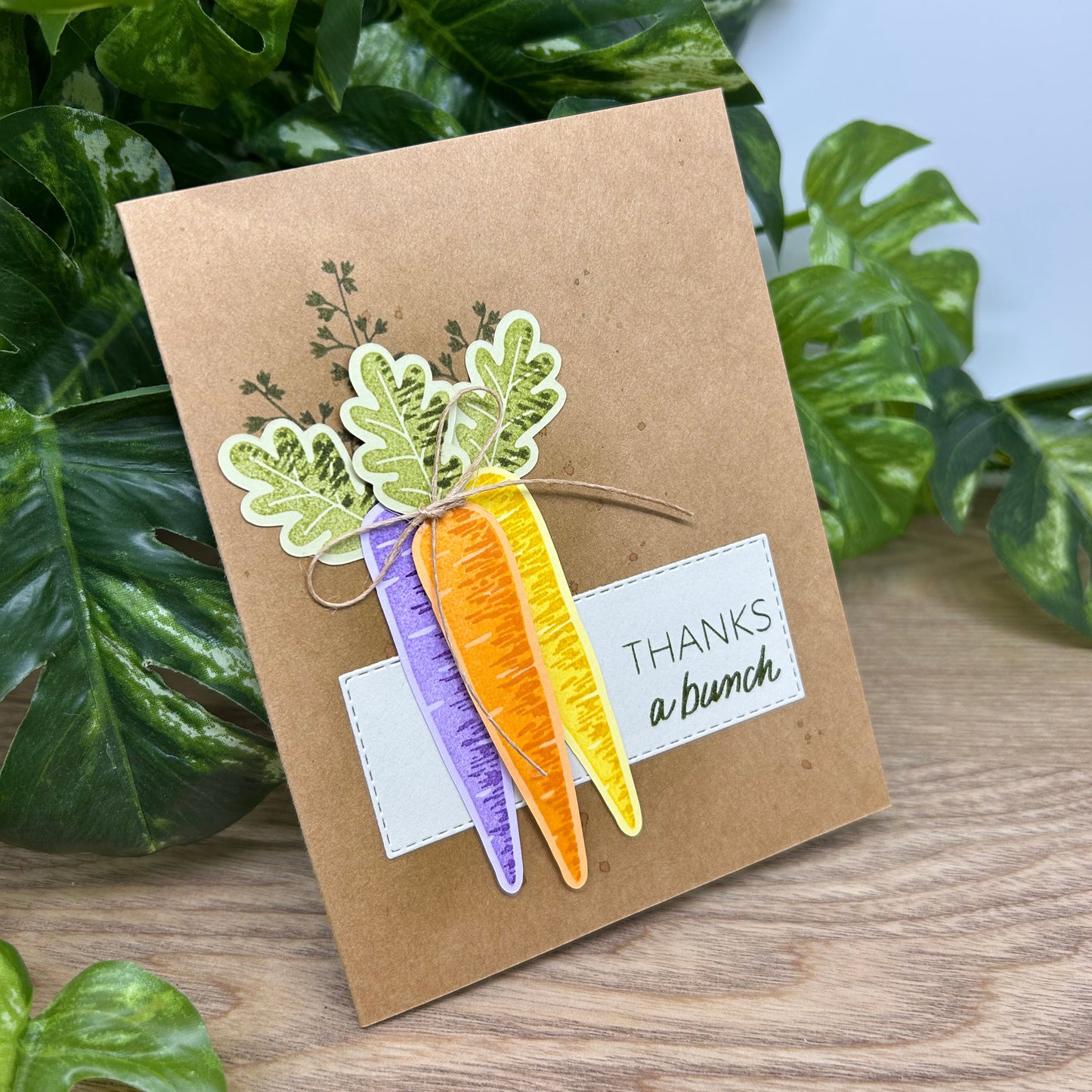 Thanks A Bunch Carrots Handmade Card