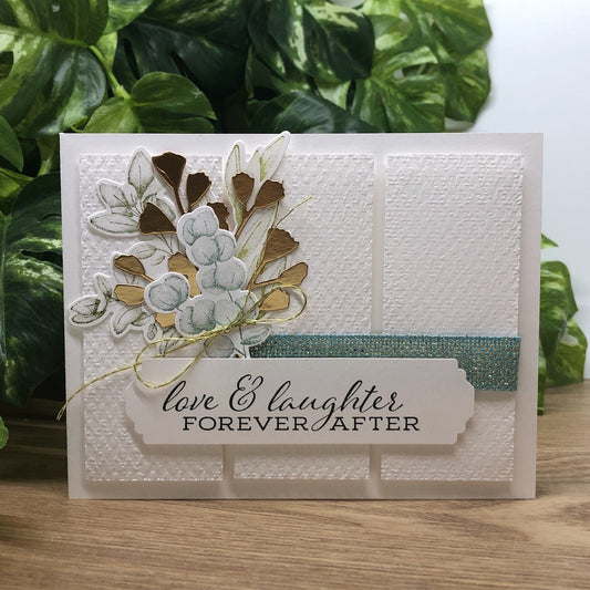 Sage Handmade Wedding Card