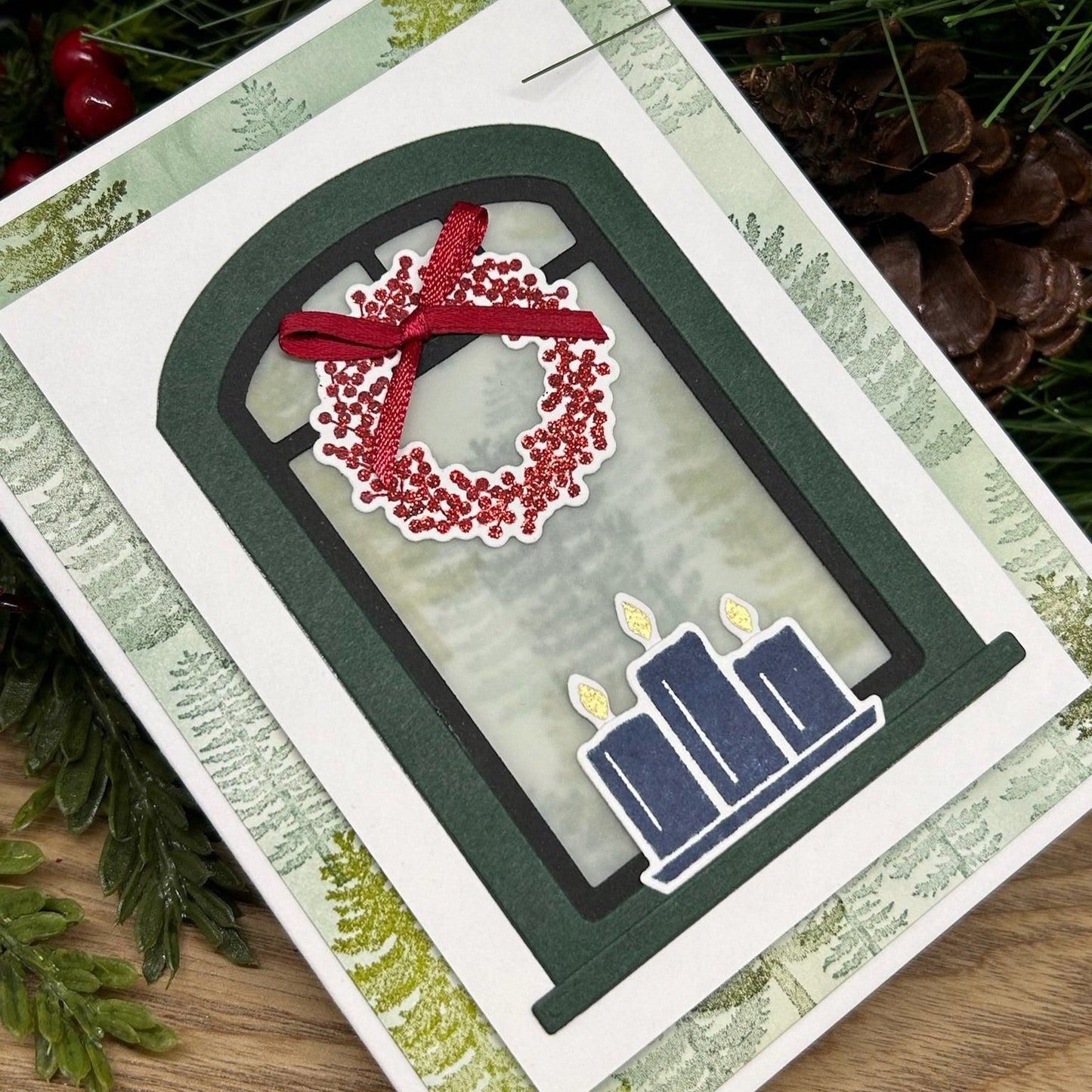 Window Wishes Handmade Christmas Card