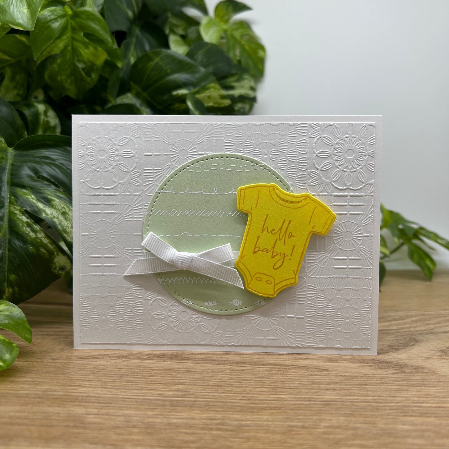 Hello Baby Onsie Handmade Card