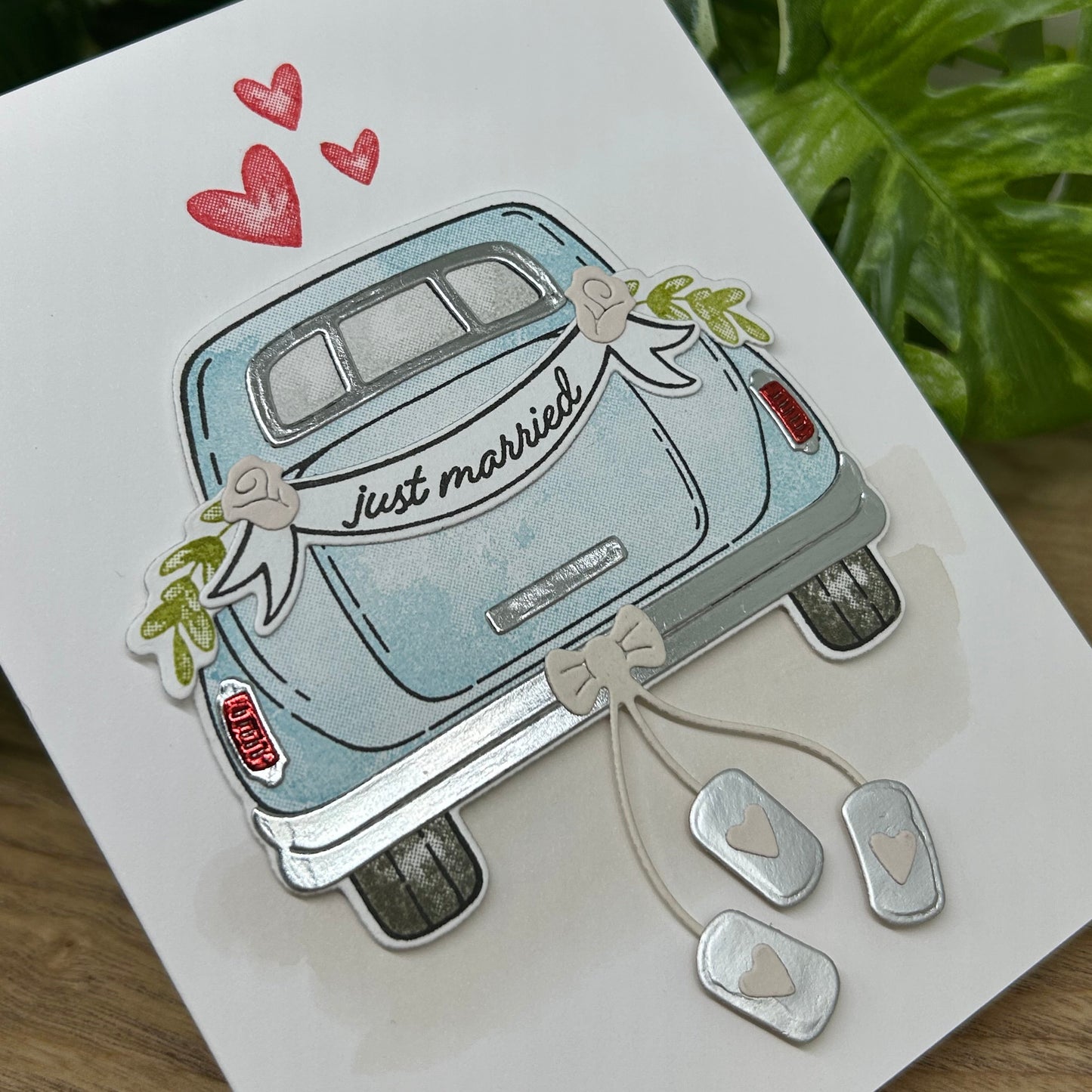 Just Married Wedding Car Card