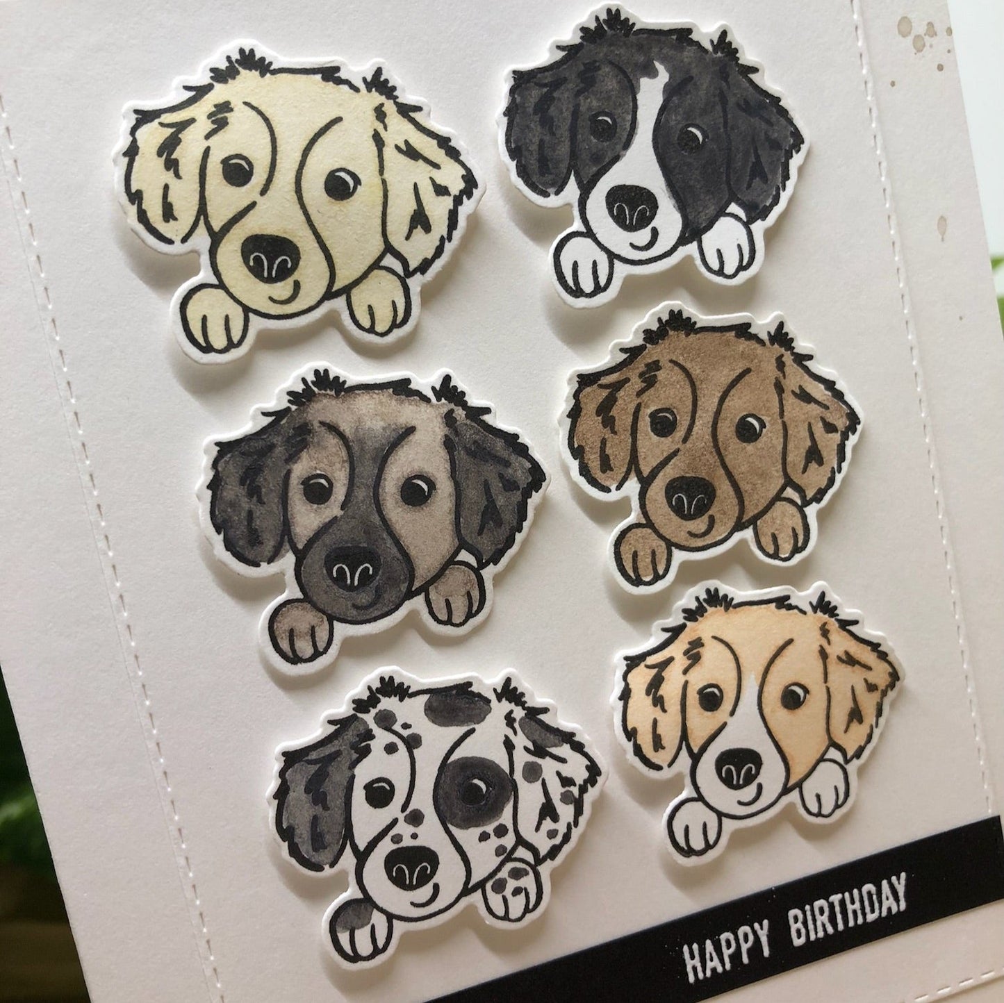 Puppy Dog Handmade Birthday Card