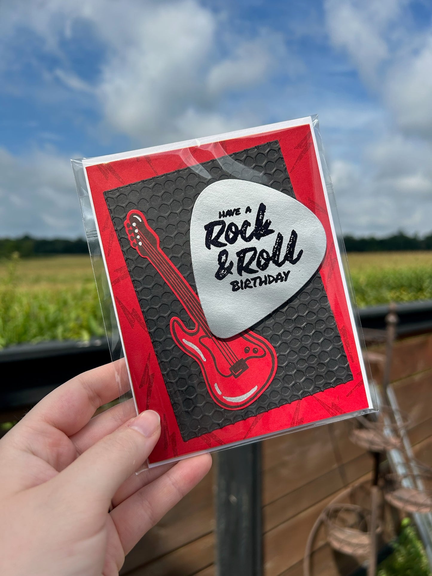 Rock & Roll Birthday Handmade Card