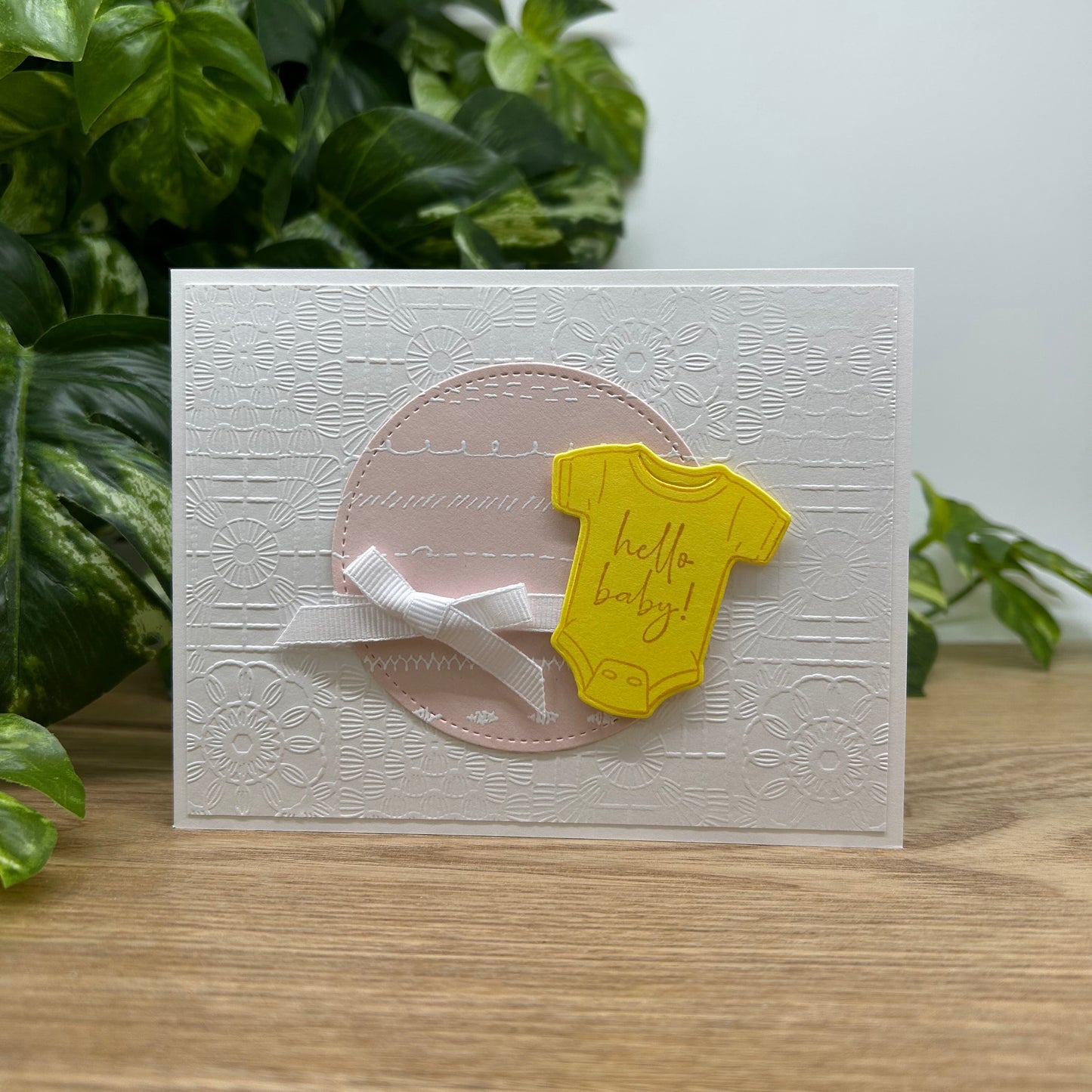 Hello Baby Onsie Handmade Card