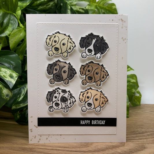 Puppy Dog Handmade Birthday Card