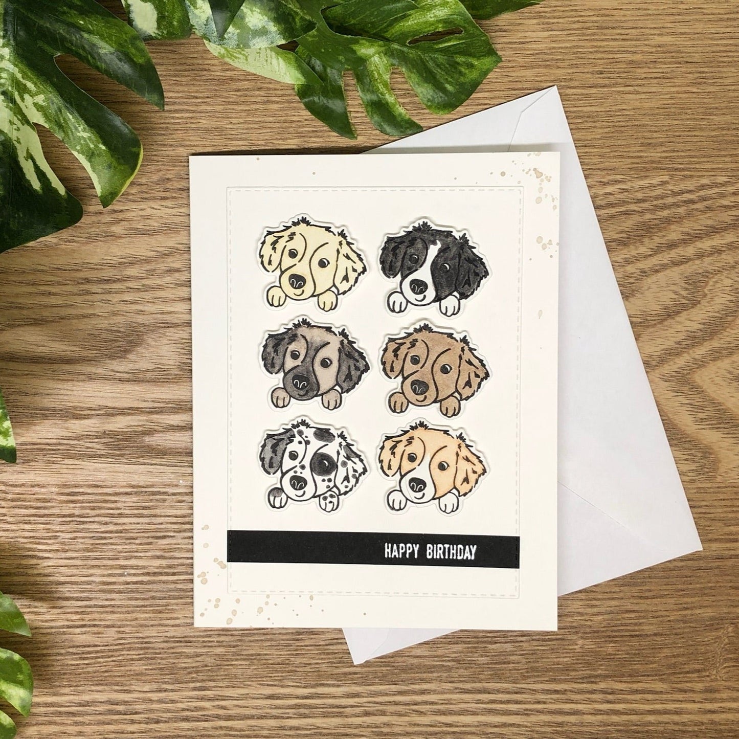 Puppy Dog Handmade Birthday Card