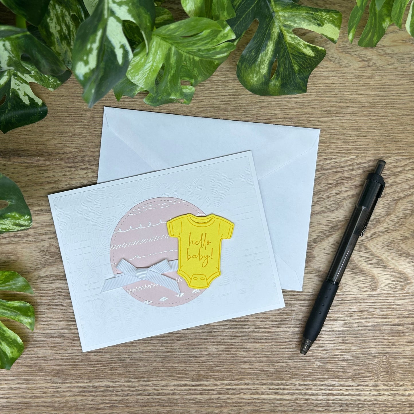 Hello Baby Onsie Handmade Card
