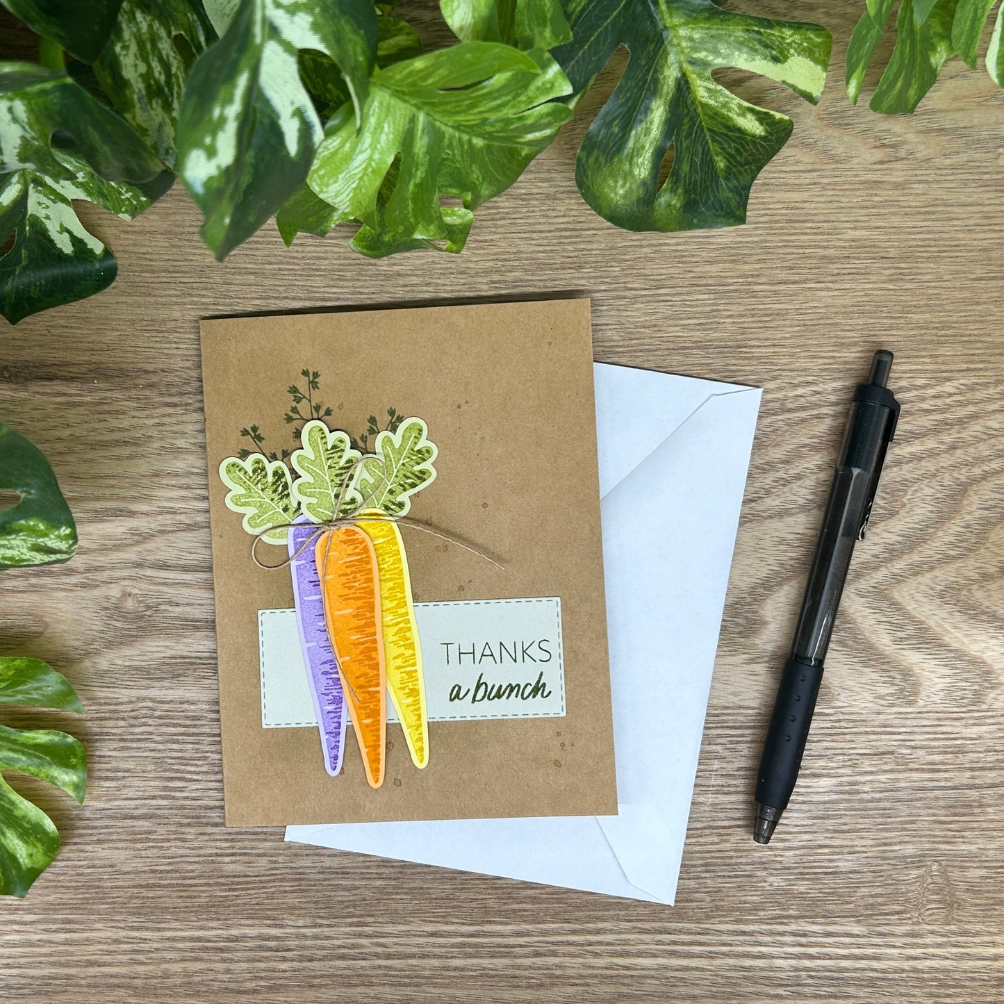 Thanks A Bunch Carrots Handmade Card