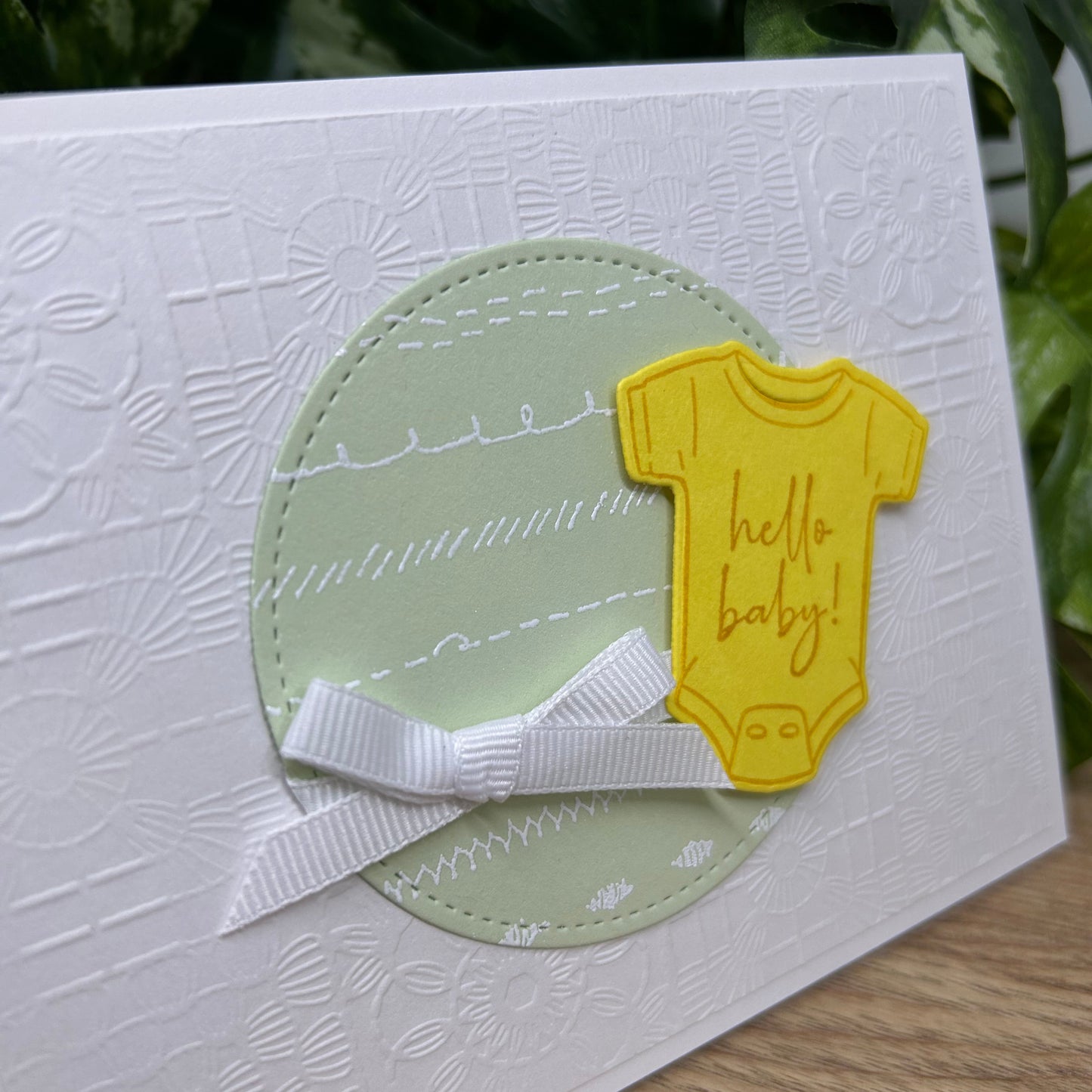 Hello Baby Onsie Handmade Card