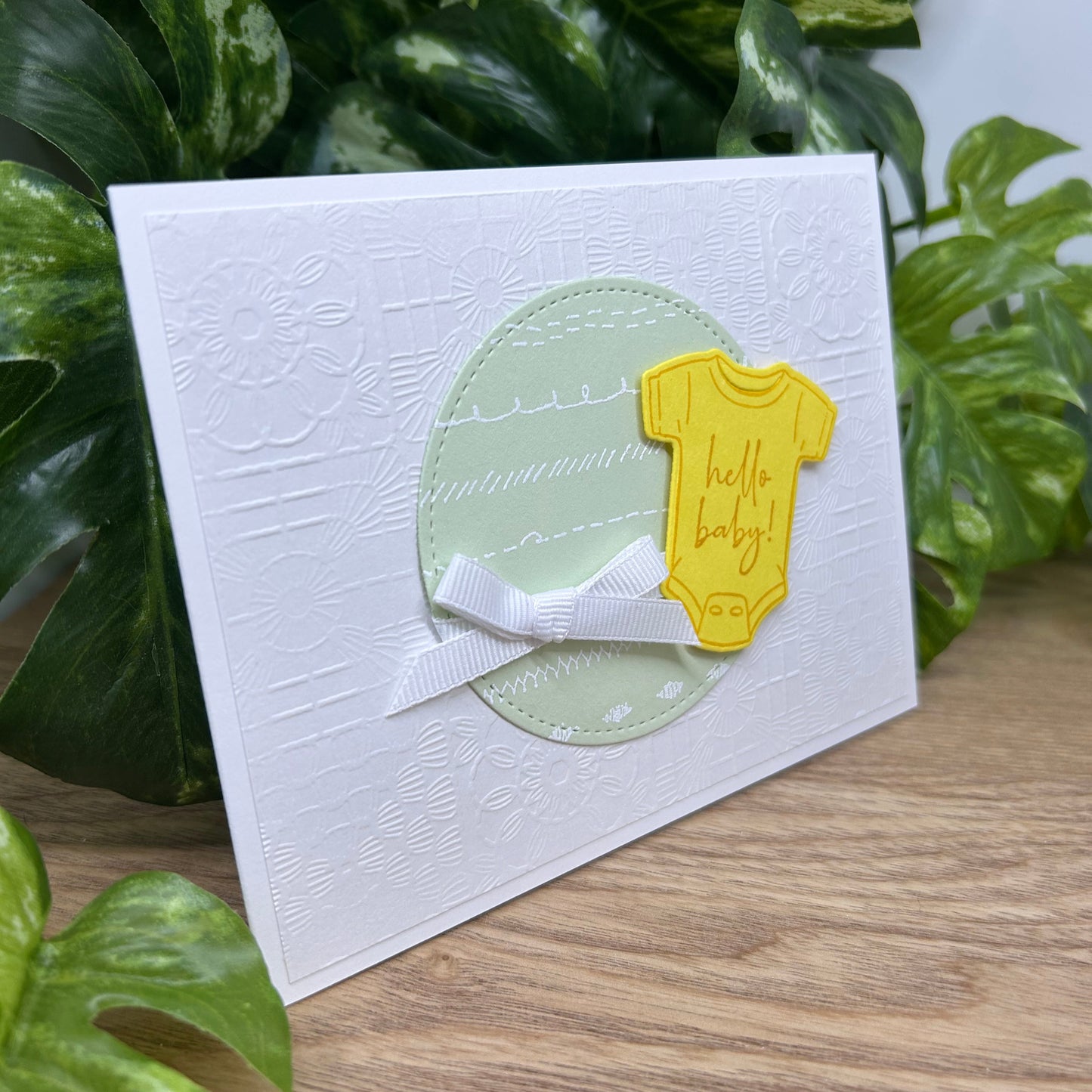 Hello Baby Onsie Handmade Card