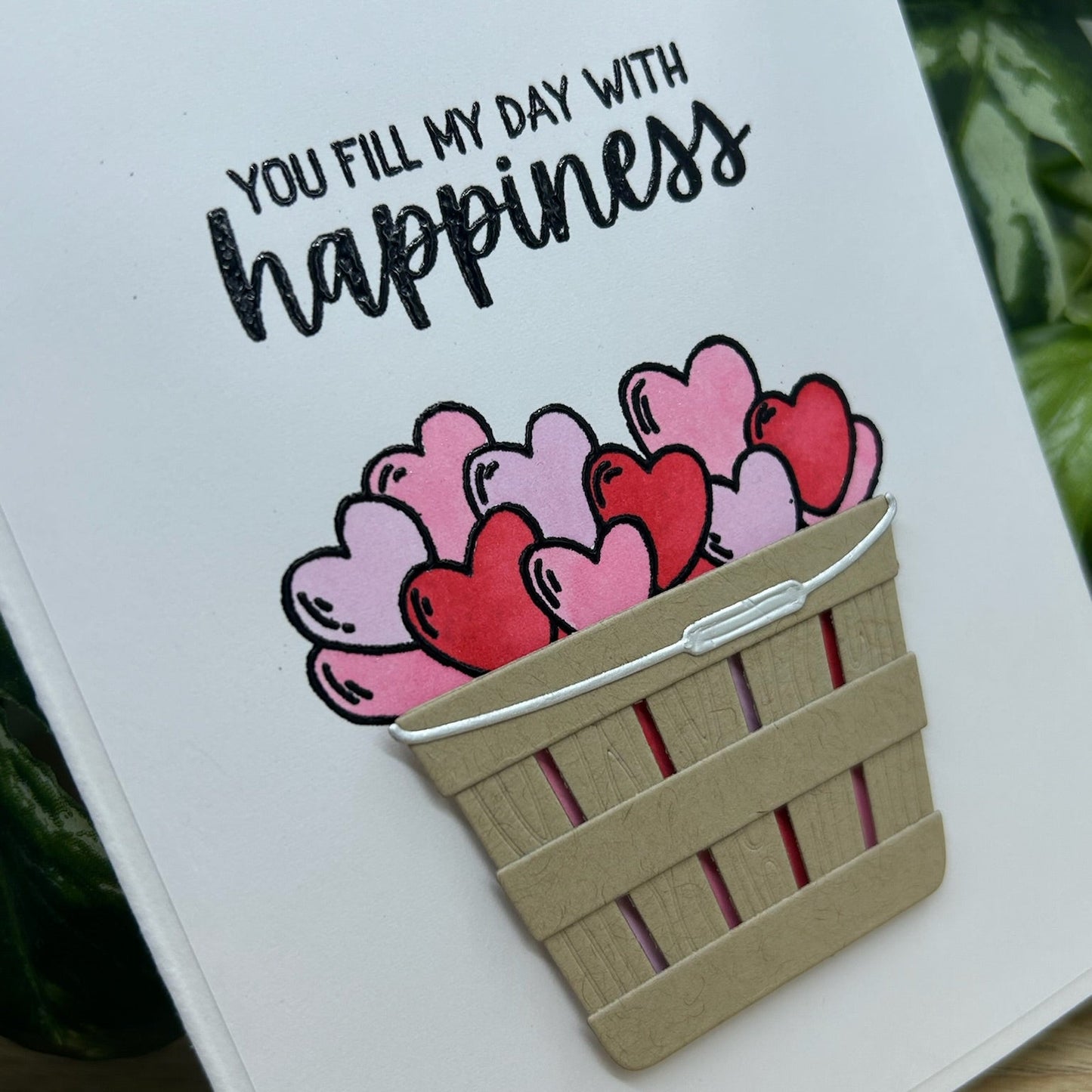 Basket of Happiness Handmade Card