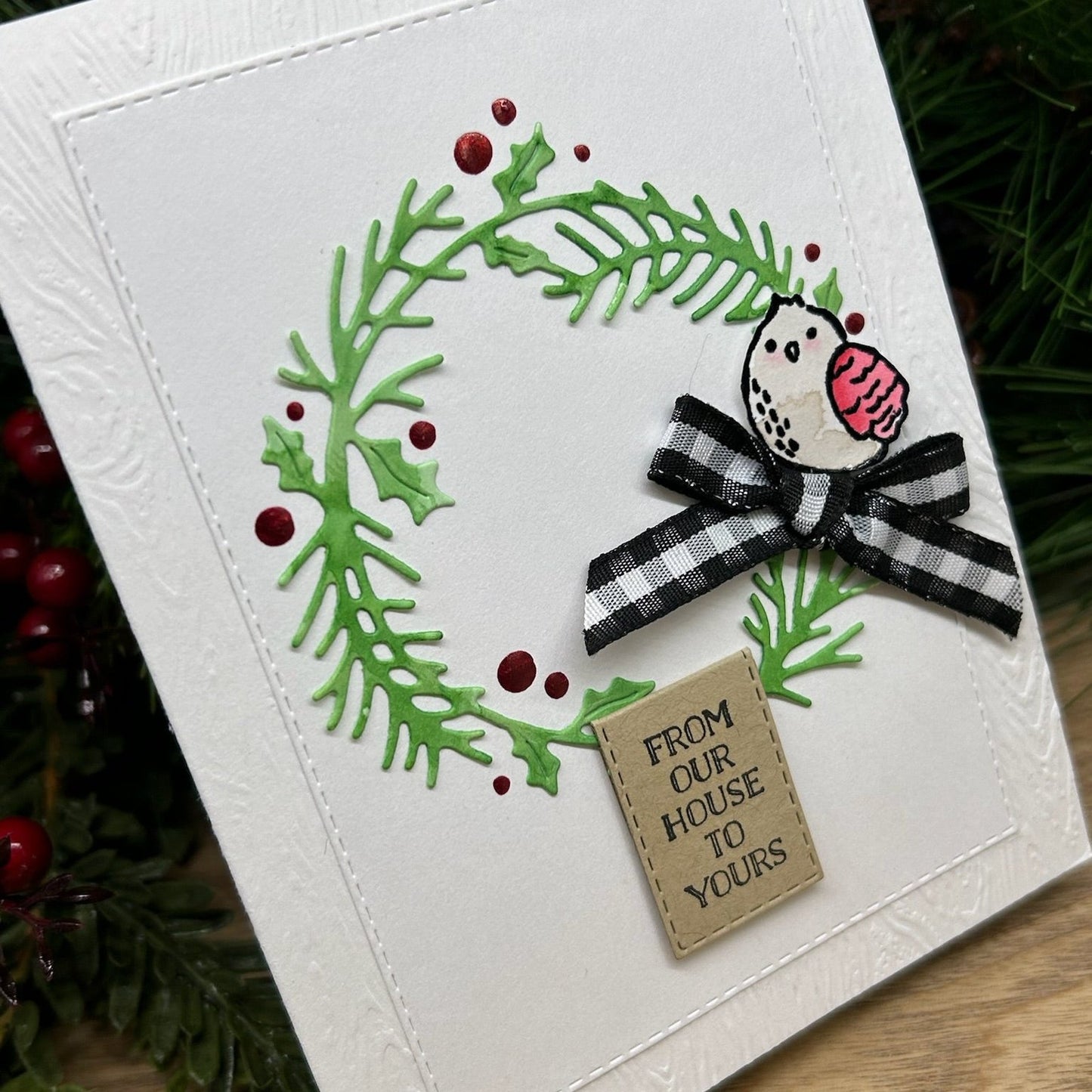 From Our House to Yours Handmade Christmas Card