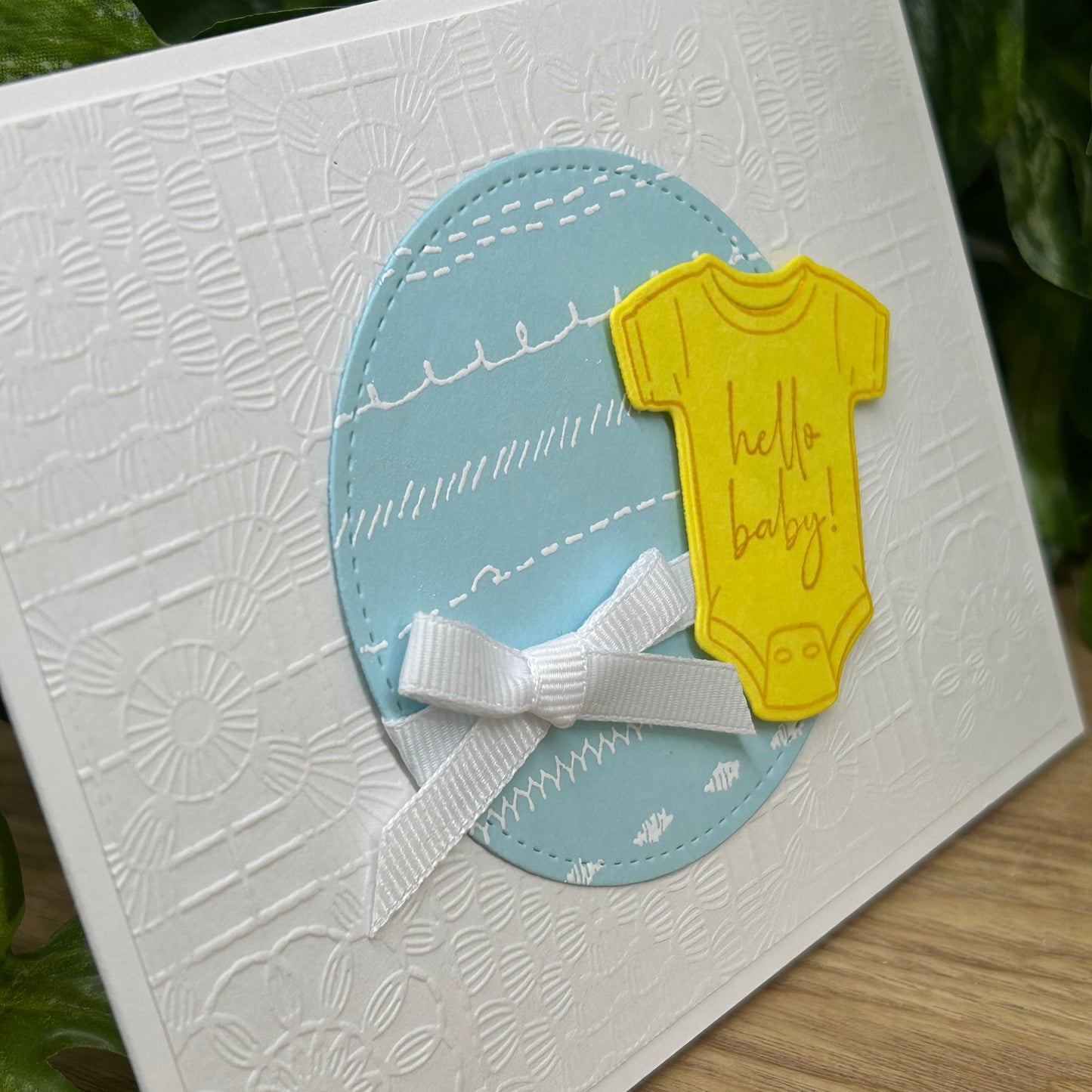 Hello Baby Onsie Handmade Card