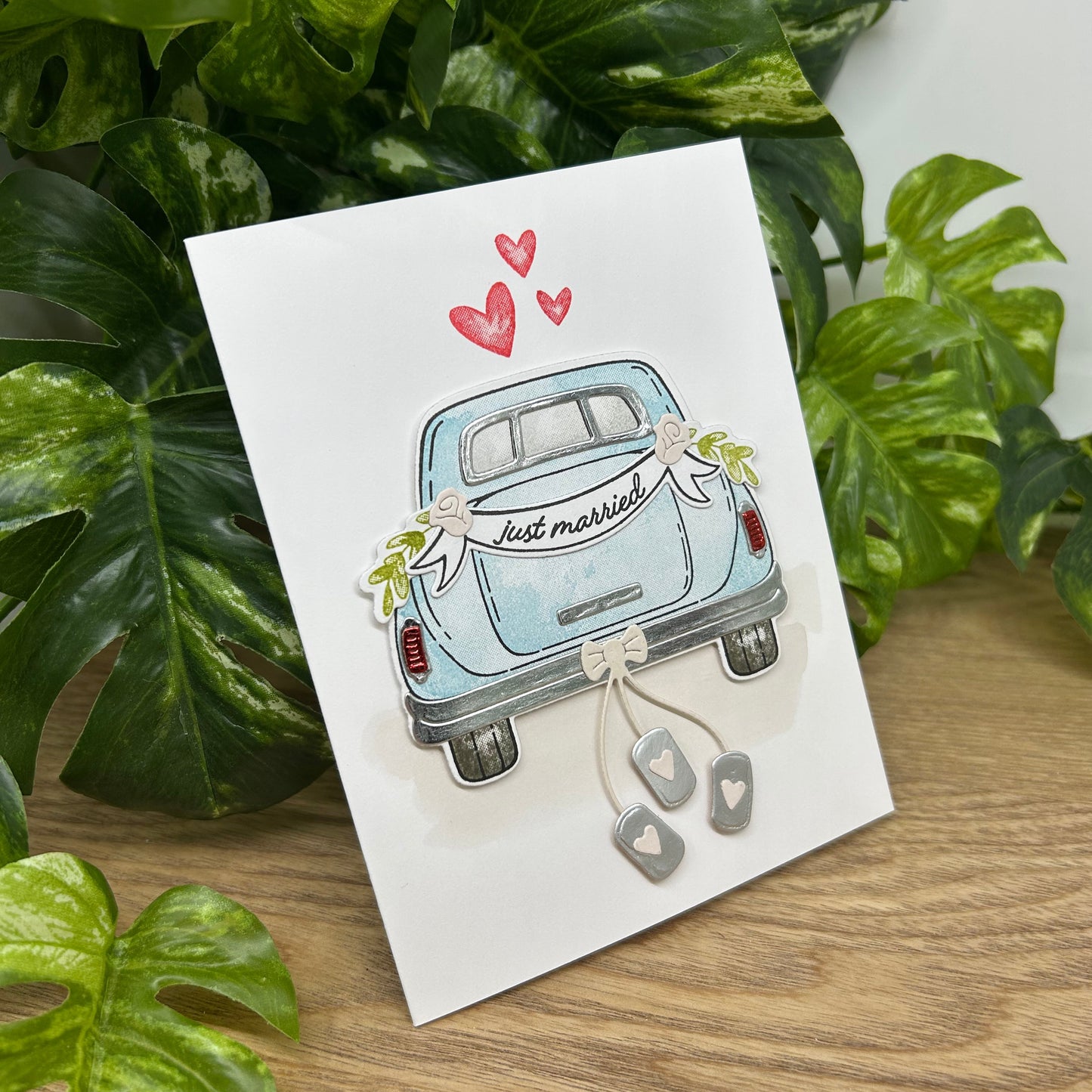 Just Married Wedding Car Card