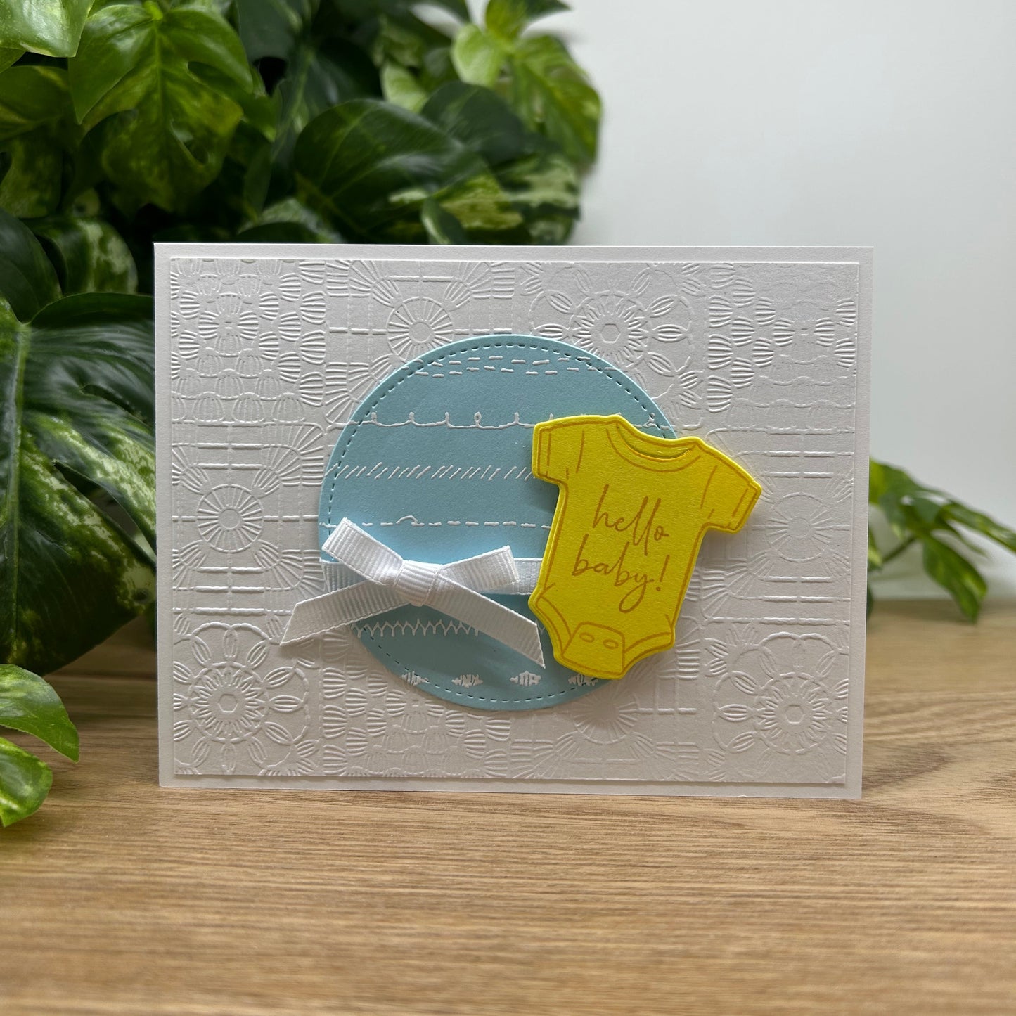 Hello Baby Onsie Handmade Card