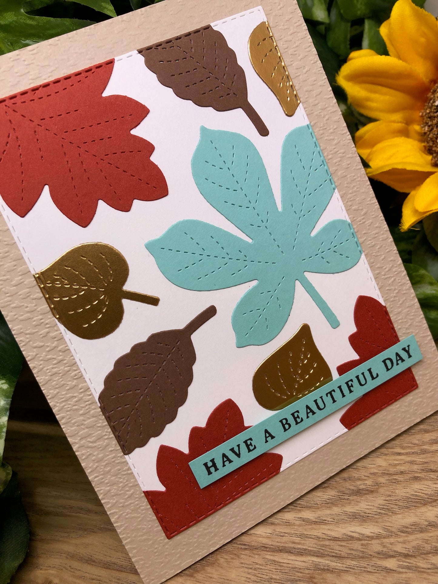 Fall Leaves Handmade Card