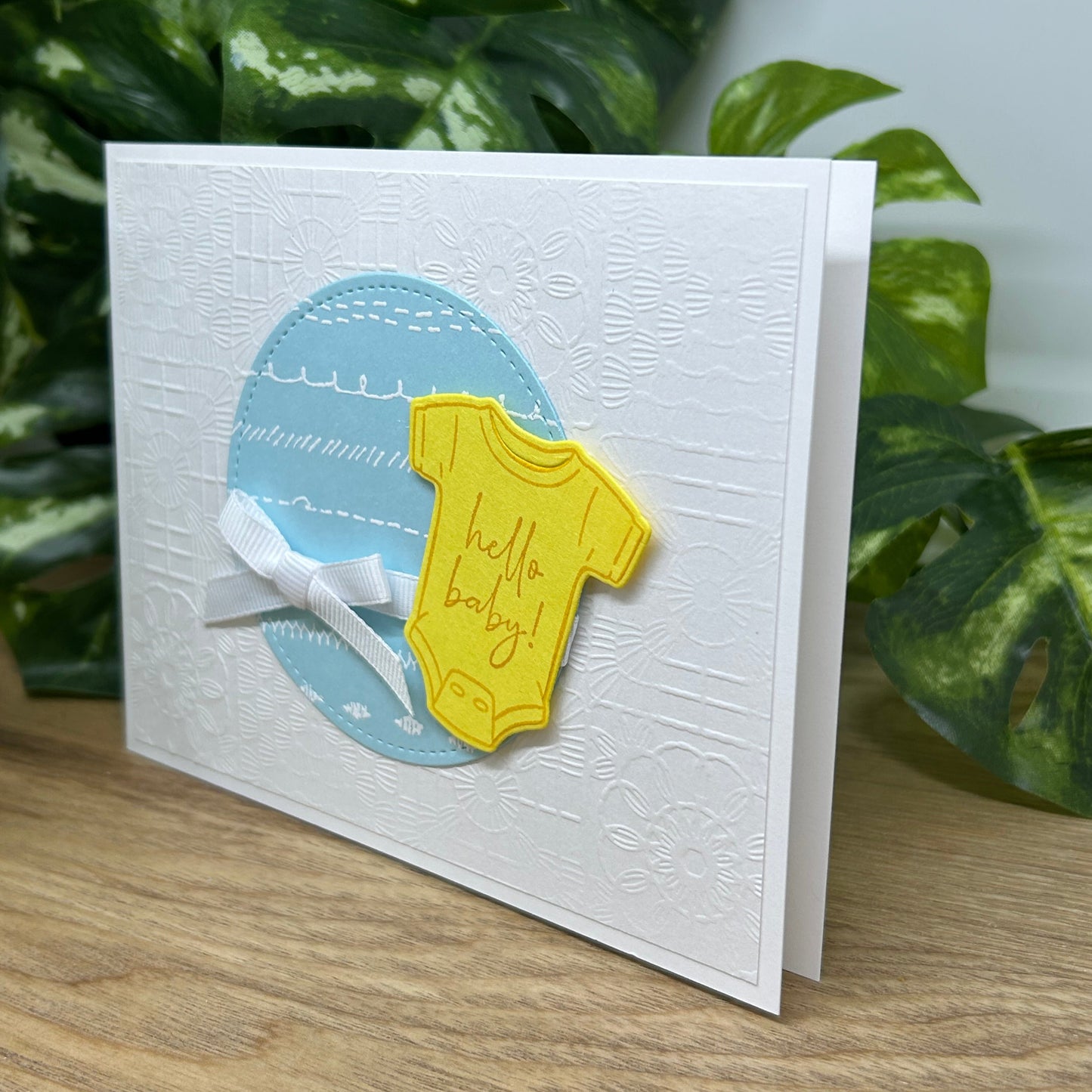Hello Baby Onsie Handmade Card