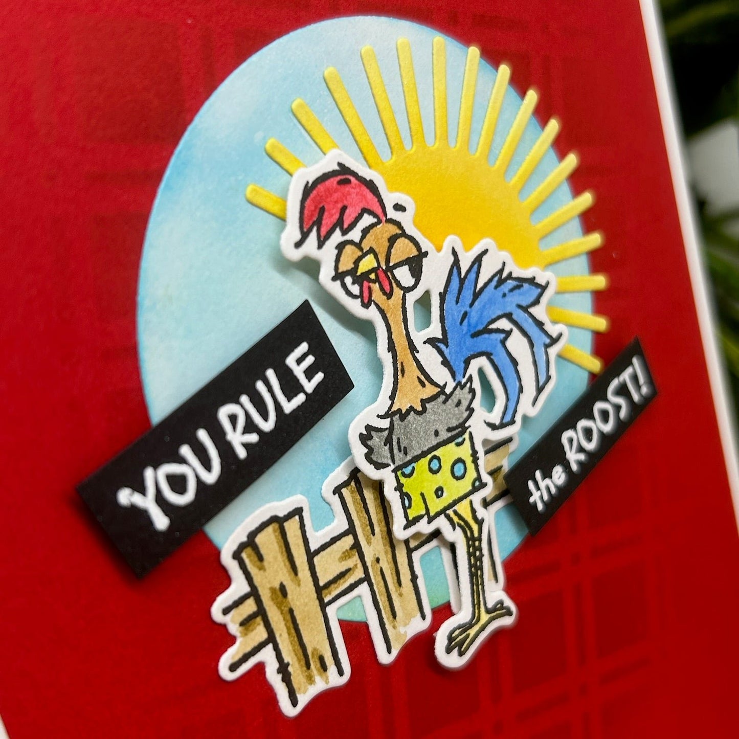 Rule the Roost Handmade Card