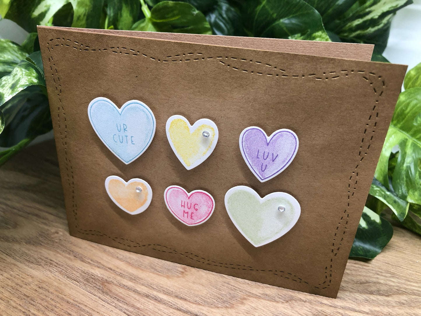 Candy Heart Handmade Card