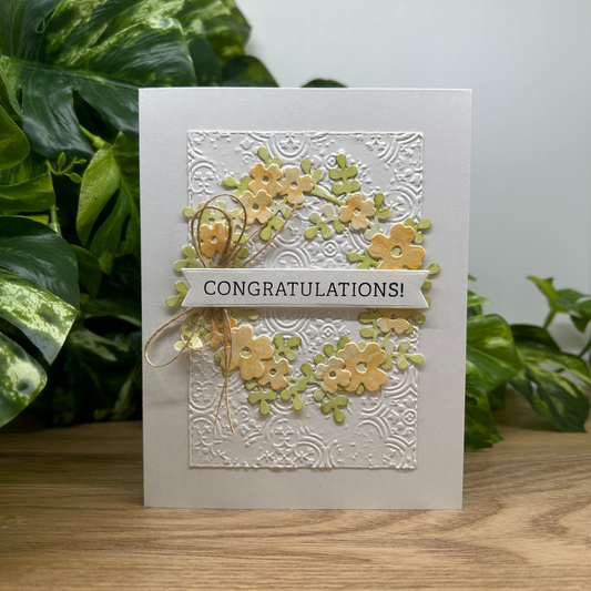 Congratulations Wreath Handmade Card