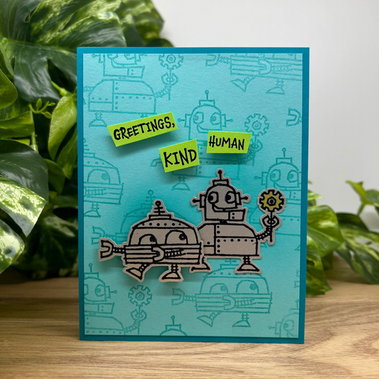 Robo Greetings Handmade Card