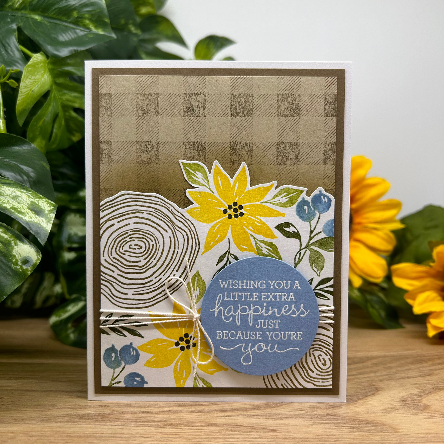 Rustic Happiness Handmade Card