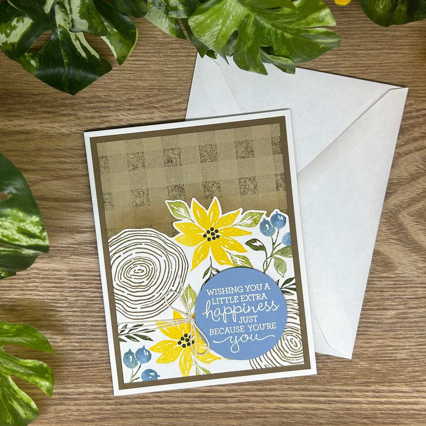 Rustic Happiness Handmade Card