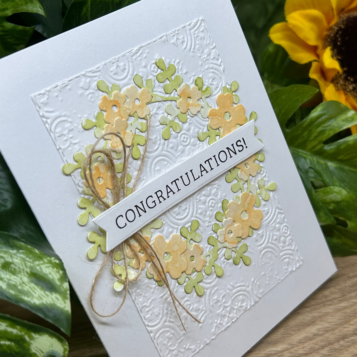 Congratulations Wreath Handmade Card
