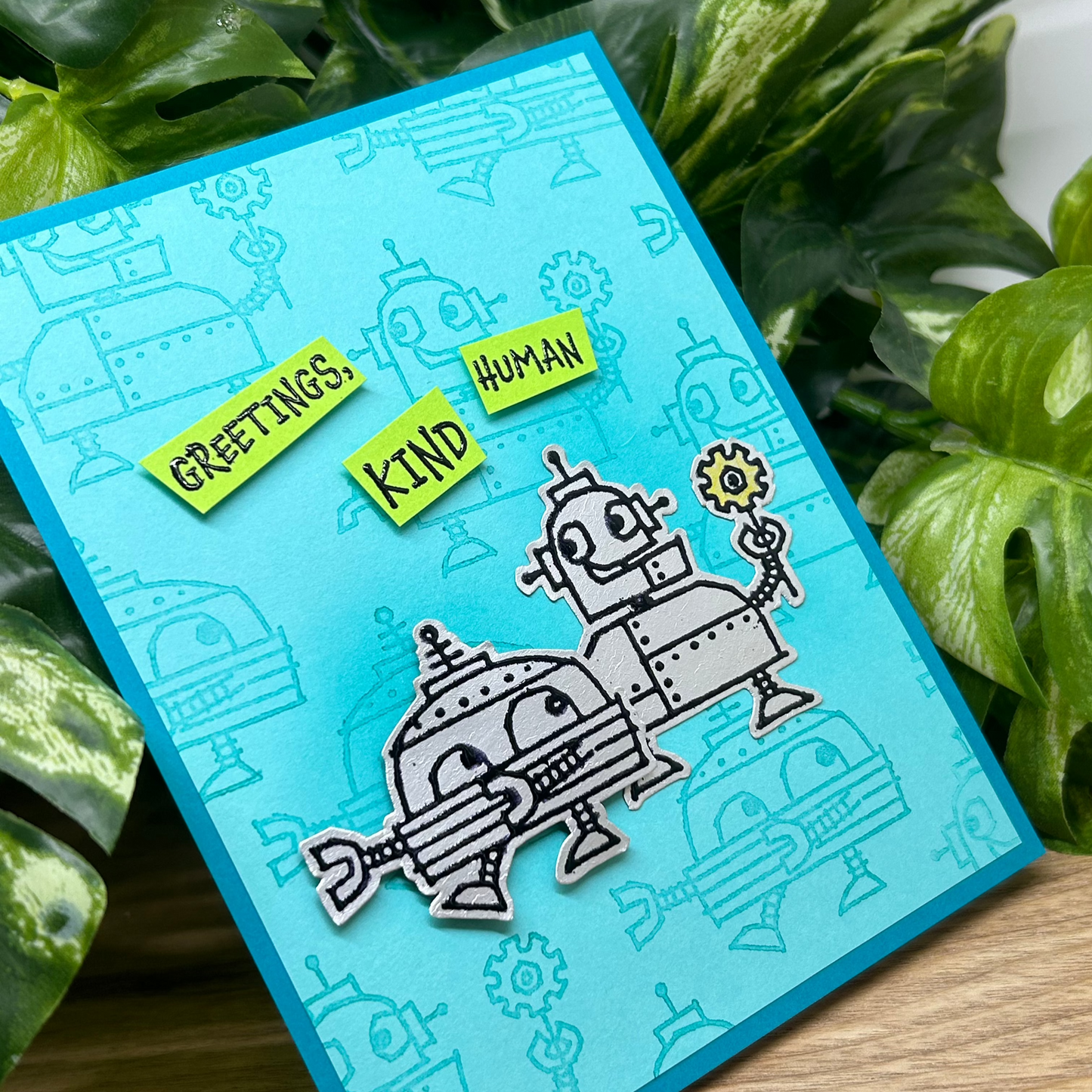 Robo Greetings Handmade Card