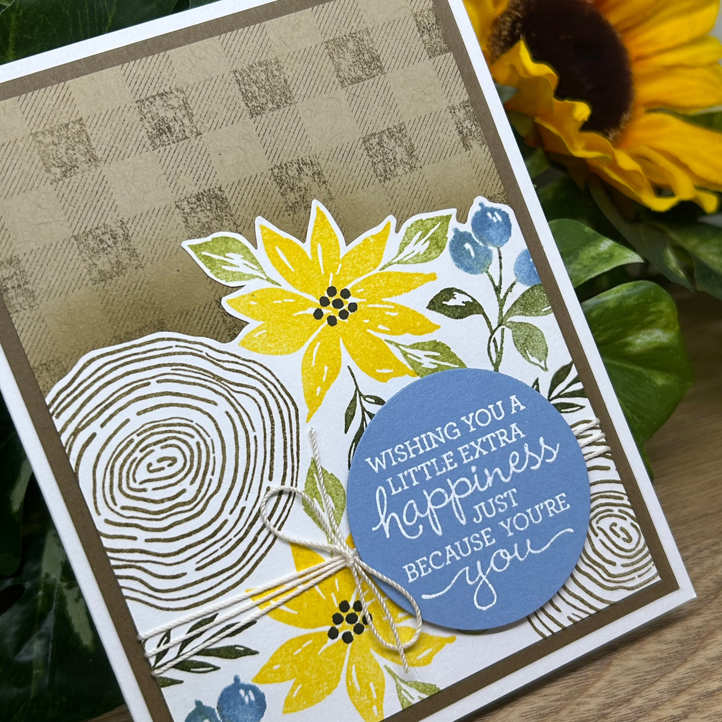 Rustic Happiness Handmade Card
