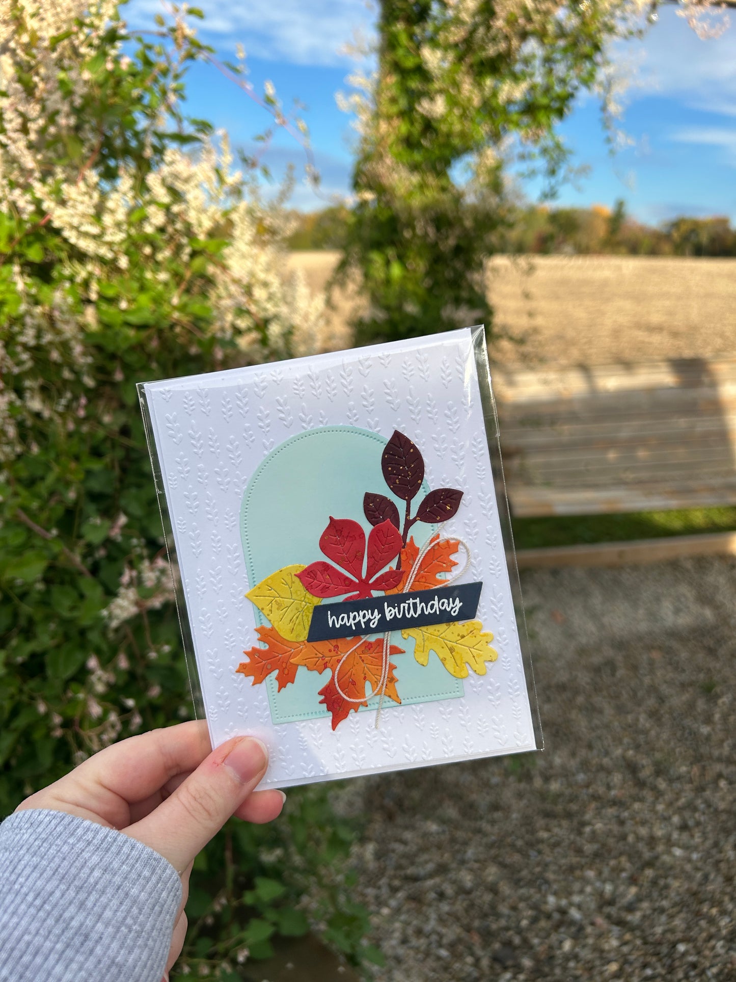 Fall Colours Handmade Birthday Card