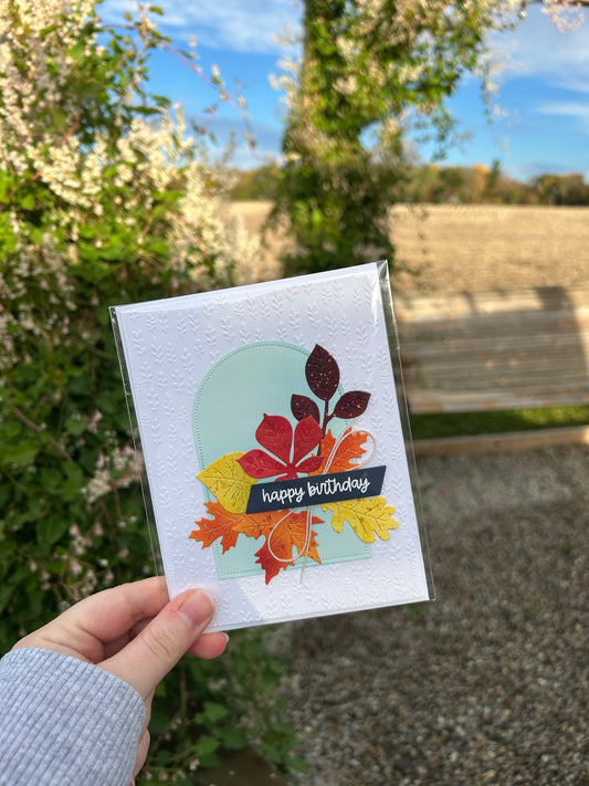 Fall Colours Handmade Birthday Card