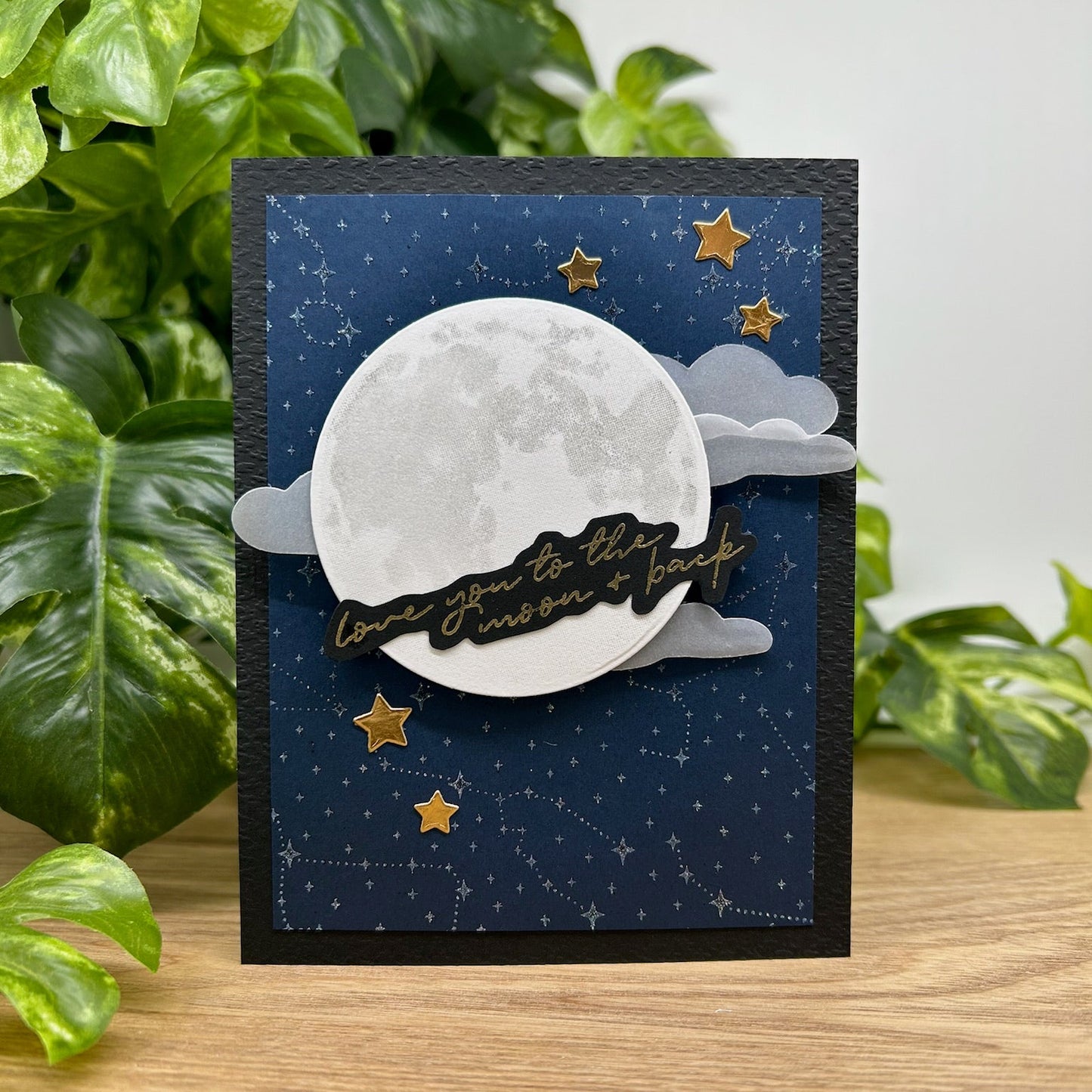 Love You To The Moon Handmade Card