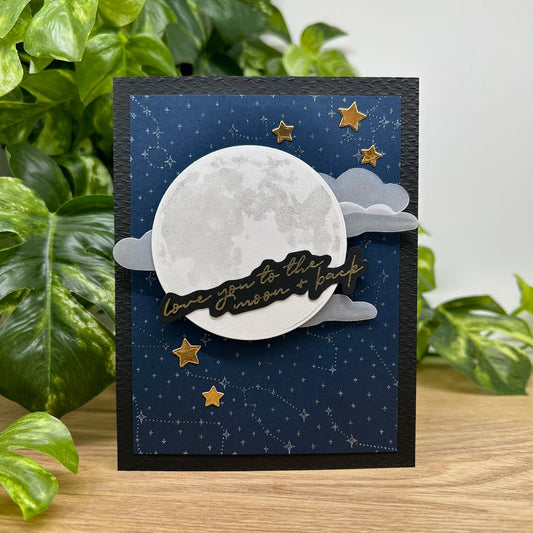 Love You To The Moon Handmade Card