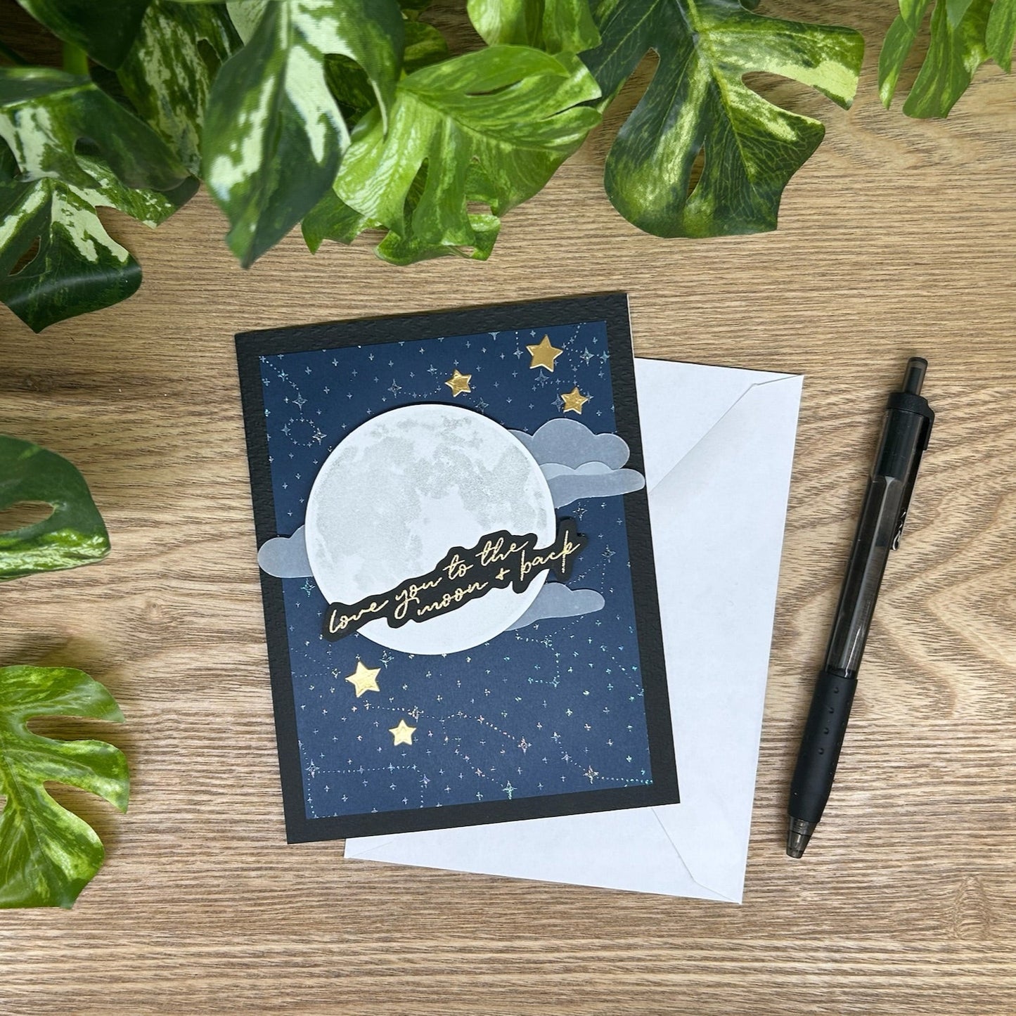 Love You To The Moon Handmade Card