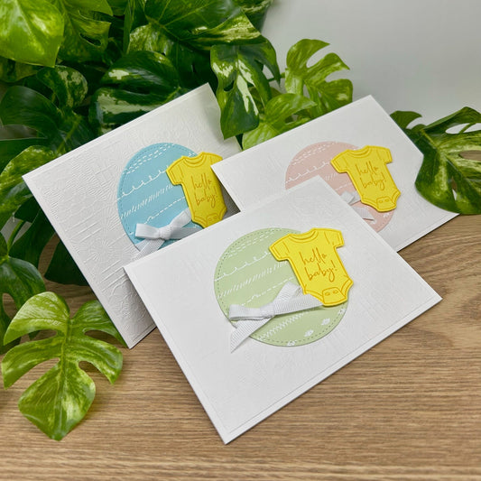 Hello Baby Onsie Handmade Card