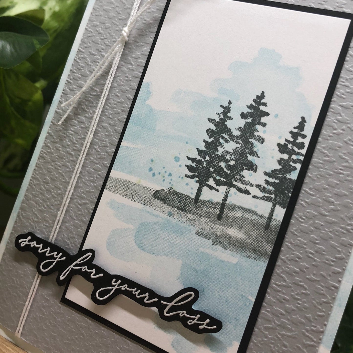 Calm Trees Handmade Sympathy Card