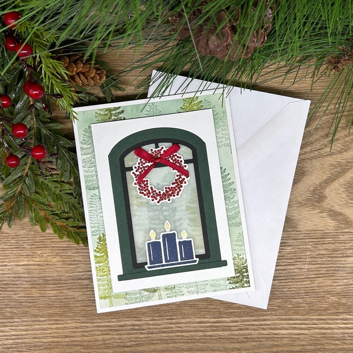 Window Wishes Handmade Christmas Card