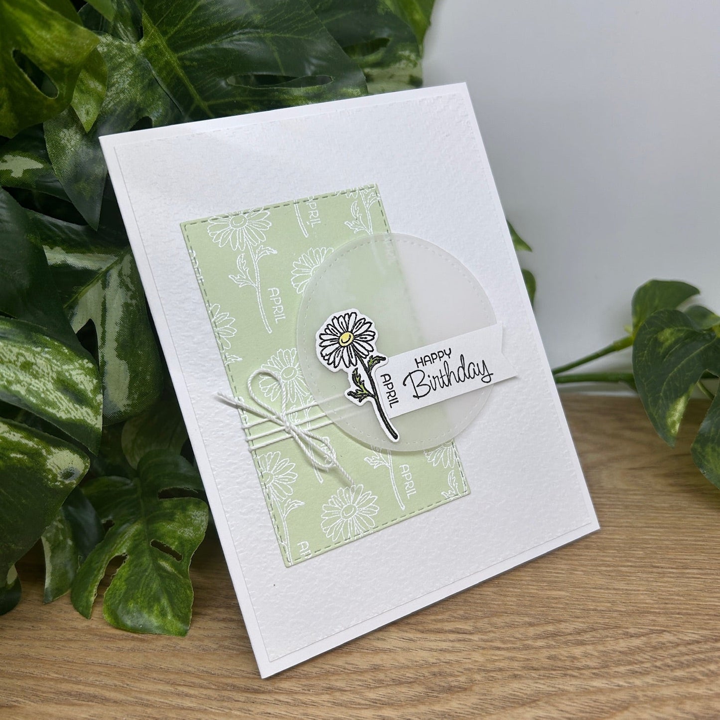 Birth Month Flower Handmade Card