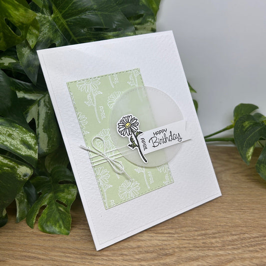 Birth Month Flower Handmade Card