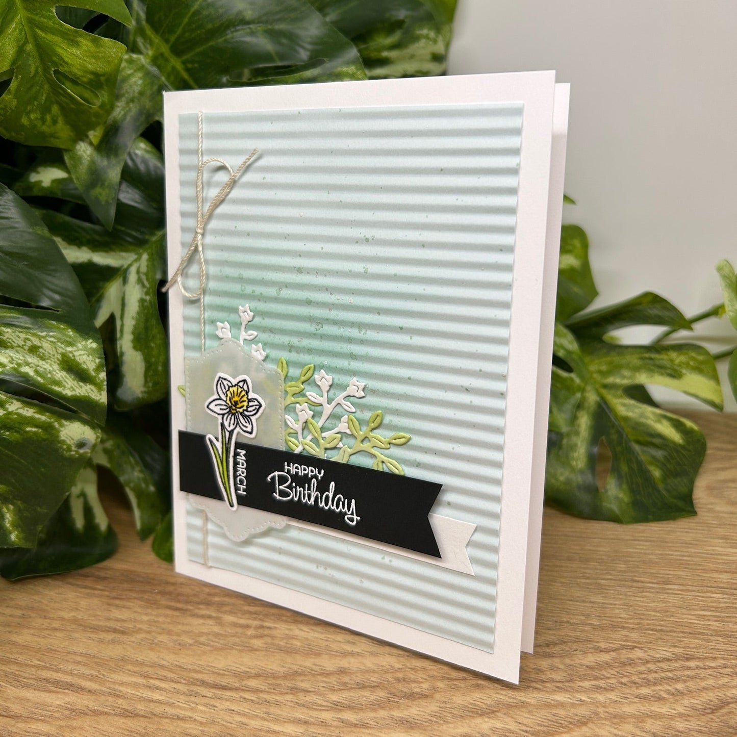 Birth Month Flower Handmade Card