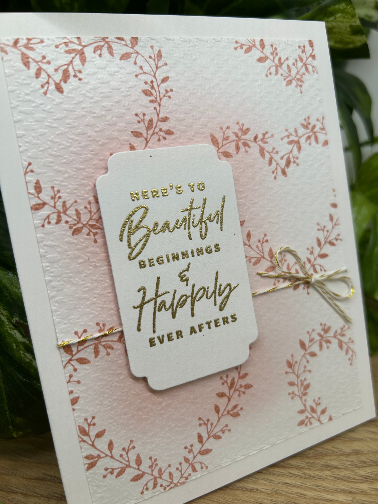 Floral Heart Wedding Card